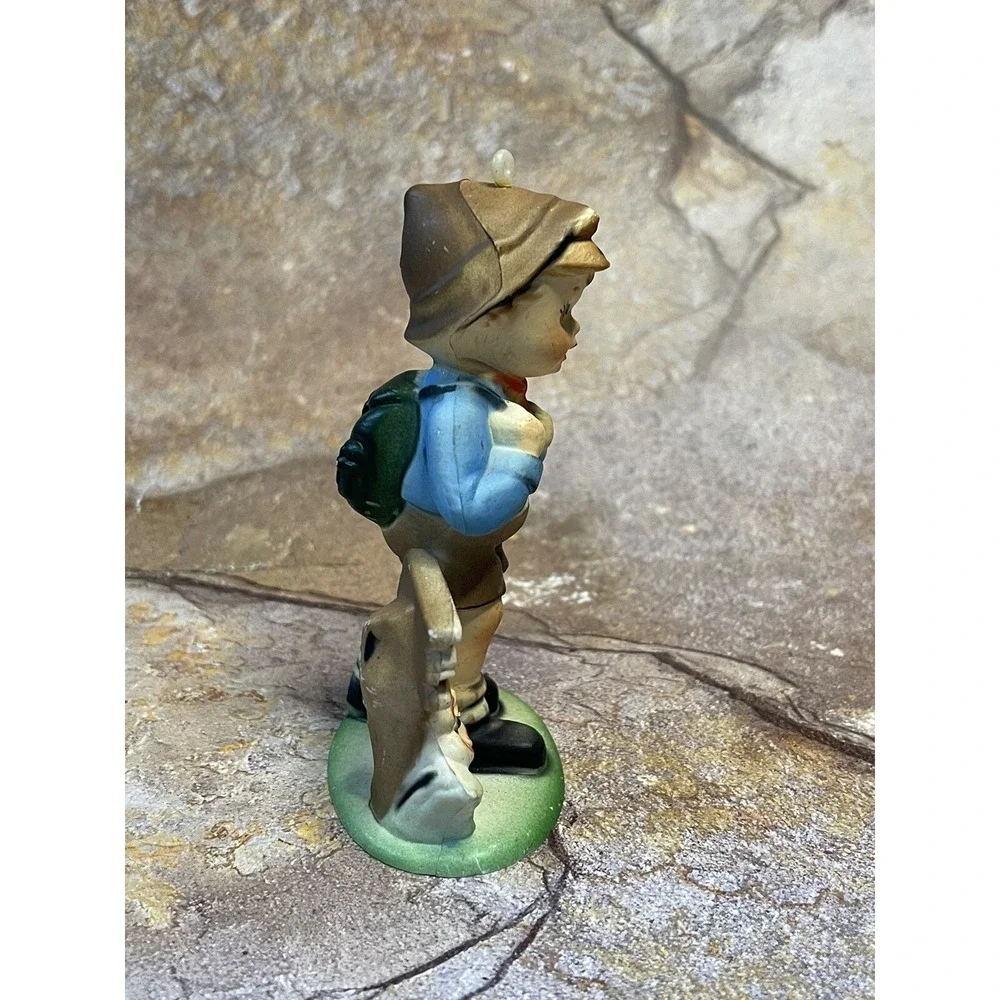 Vintage Look Alike Hummel LITTLE HIKER BOY Cute Christmas Ornament